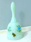 3 Fenton Bells Custard Glass Hand Painted   Signed With Labels