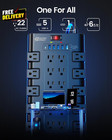 Power Strip Surge Protector With 22 Ac Outlets And 6 Usb Charging Ports 187    