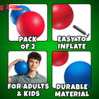 Red   Blue Kickball Set -  8 5 Inch  With Pump For Toddlers Kids   Adults - Gym