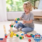 Melissa And Doug Wooden Construction Building Set In A Box  48 Pcs 