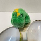 Rare Vintage Russ Berrie Top Secret T Rex Plush Stuffed Dinosaur In Tin Egg Toy