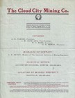 1901 Leadville Colorado Prospectus        Cloud City Mining Co  W map