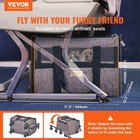 Vevor Cat Carrier With Wheels Airline Approved Rolling Pet Carrier 22 Lbs Grey