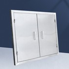 Stainless Steel Double Doors Access Outdoor Kitchen Island Door Drawer Bbq Grill