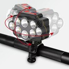 Super Bright 8led Bike Light Usb Rechargeable Bicycle Front Headlight Waterprof
