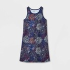 Cat   Jack Girl  Firework Blue Sleeveless Tank Nightgown  Size Small 6 6x 