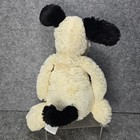 Jellycat Bashful Dog White Cream Black Stuffed Animal Toy Plush 12    Medium Puppy