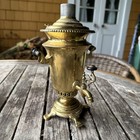 1980s Vintage Russian Souvenir Decorative Mini Samovar Gold Tone Old Tea Decor