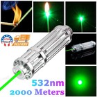 2000 Meter 532nm Green Laser Pointer Pen Visible Beam Light Zoom Focus Lazer New