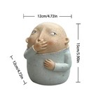 Funny Bathroom Decorations  Boy Holding Nose Figurine  6 3 Inch Resin Desktop   