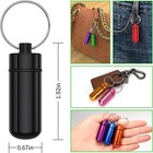 Box Keychain Medicine Pill Box Aluminum Container Holder Waterproof Case 10 Pcs