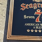 Seagram s 7 Framed Glass Sign Crown Whiskey American Bar Liquor Man Cave Decor
