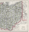 1886  Ohio Map  Original   9x11   Townships Railroads Counties
