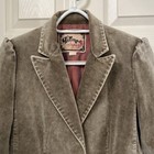 Fillmore Studio Vintage Women s Tan Velvet 1 Button Blazer Sz Medium Boho Retro