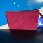 Pink Ipsy Furry Makeup Bag With Metallic Wrist Strap  new no Tag 