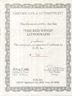 The Red Wings Lithograph  7  Autographs 39  X 18  Detroit Red Wings Gordie Howe 