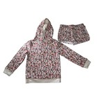 Garanimals Ivory Flower Stamp Hoodie And Shorts Set 5t Floral 2pc Outfit