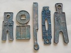 5pcs Ancient China Old Dynasty Multiple Categories Bronze Statues