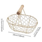 Set Of 2 Rustic Wedding Flower Basket Wicker Flower Girl Basket Fruit Rack Decor