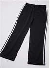 New Adidas Boy   s Kids Active Sports Athletic Tricot Jogger Pants Black Size 4