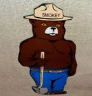 Vintage Smokey The Bear Us Forest Fire Prevention  12  Metal Gasoline   Oil Sign