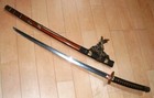 Antique  Old Japanese Katana Sword With Tachi Koshirae  mounts  In Shirasaya