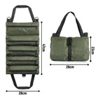Multi-purpose Tool Roll Up Bag Wrench Pouch Canvas Hanging Organizer W  5 Pocket