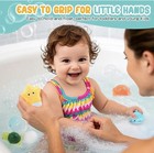 New 6 Pack No Hole Baby Bath Toys Soft Floating Marine Animal Bathtub Toy Set