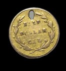 Bg-1027 1871 California Fractional Gold Liberty Half Dollar Holed Period 2