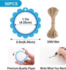 50 Pcs Scalloped Blank Gift Tags With String
