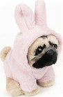 Gund Doug The Pug Fuzzy Pink Bunny Hoodie Doug Plush Stuffed Animal   Pink  9   