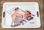 Coca Cola Vintage Serving Tray Beach Scene 2002 Melamine 19 1 2  X 14 1 2  