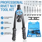 Upgraded Rivet Nut Tool 13in Rivnut Nut Gun Kit 150pcs M3-m12 Rivet Nuts W  Case