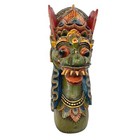 Cosmic Dragon Bust Mask Naga Busuki Statue Bali Folk Art Polychrome Sculpture