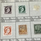 Canada Stamp Lot On Album Page Early Modern No Duplicates Queen Elizabeth Ii