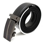 Genuine Leather Mens Ratchet Belt Belts For Men Adjustable Automatic Buckle