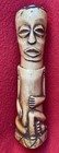 Warega Tribe Powerful Carved Leg Bone Elder Spirit Fetish   Congo   Africa