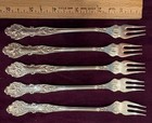 Charter Oak 1847 Rogers Bros Cocktail relish Fork - Set Of 5 - With Monogram