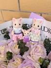 Sylvanian Families Floral Cat Family Trio Rare 5769 Set Calico Critters