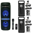 Rockville Go Party X10 Dual 10  Rechargeable Karaoke Machine System    3  Mics