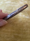 Vintage Navajo Deep Stamped Motif Solid Sterling Silver Cuff Bracelet