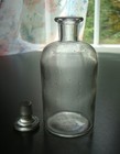 Antique Apothecary Glass Bottle T c w  Co Usa  5 5  Tall Wheaton