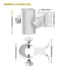 Stainless Steel Umbrella Deck Mount  Heavy Duty Patio Umbrella Holder  1 White