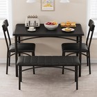 Dining Table Set For 4 Kitchen Table W upholstered Chairs And Bench Dining Sets