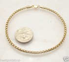 2 5mm Solid Round Box Chain Chain Bracelet Ankle Anklet Real 14k Yellow Gold