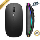 2 4ghz Wireless Optical Mouse Usb Rechargeable Rgb Cordless Mice For Pc Laptop