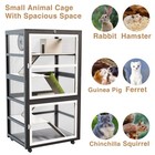 5-levels Ferret Cages Rabbit Chinchilla Rat Small Animal House With Wheels 55 In