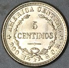 1914 Costa Rica 5 Centimos Bu Silver Coin  26080805r 