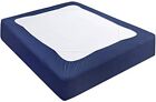 Box Spring Cover Elastic Fabric Wrap Around 4 Sides Bed Skirt Queen Size 13  