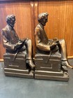 Antique 1920 s Armor Bronze Co  Abraham Lincoln Set 2 Bookends Made Usa In Mass 
